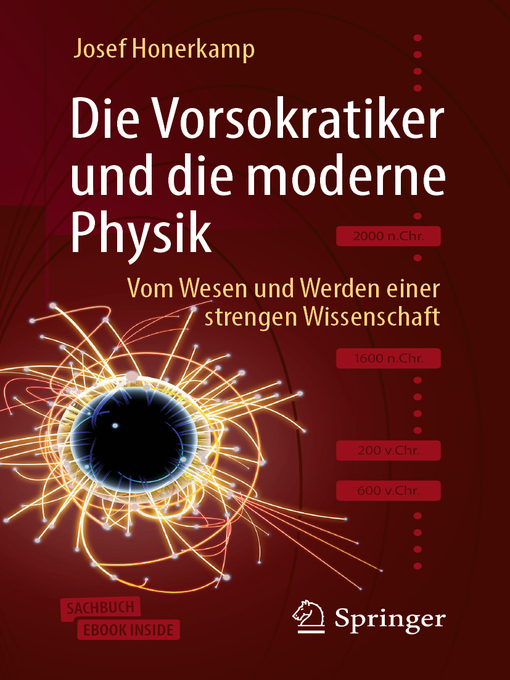 Title details for Die Vorsokratiker und die moderne Physik by Josef Honerkamp - Available